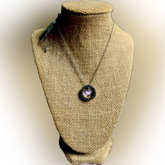 👯‍♀️ “Best Friends” Pink Heart 🩷 Necklace & Removable Ring Set by Cookie Lee - Picture 4 of 11